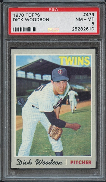 1970 TOPPS 479 DICK WOODSON PSA NM-MT 8