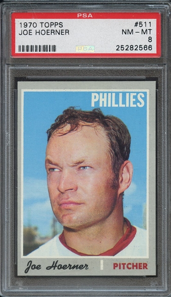 1970 TOPPS 511 JOE HOERNER PSA NM-MT 8