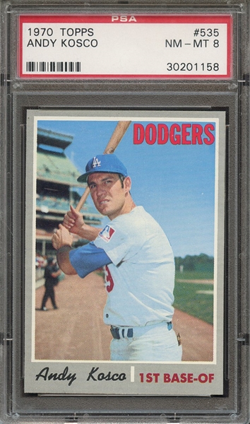 1970 TOPPS 535 ANDY KOSCO PSA NM-MT 8
