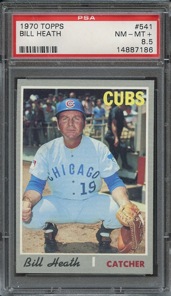 1970 TOPPS 541 BILL HEATH PSA NM-MT+ 8.5