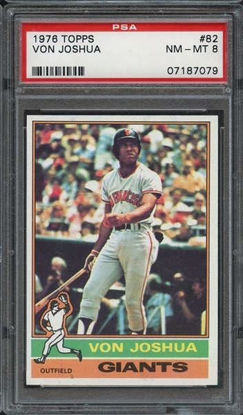 1976 TOPPS 82 VON JOSHUA PSA NM-MT 8