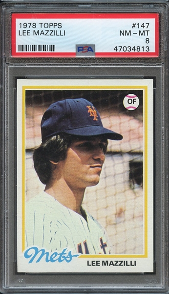 1978 TOPPS 147 LEE MAZZILLI PSA NM-MT 8