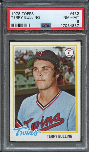 1978 TOPPS 432 TERRY BULLING PSA NM-MT 8