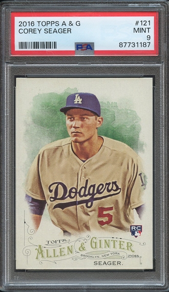 2016 TOPPS ALLEN & GINTER 121 COREY SEAGER PSA MINT 9