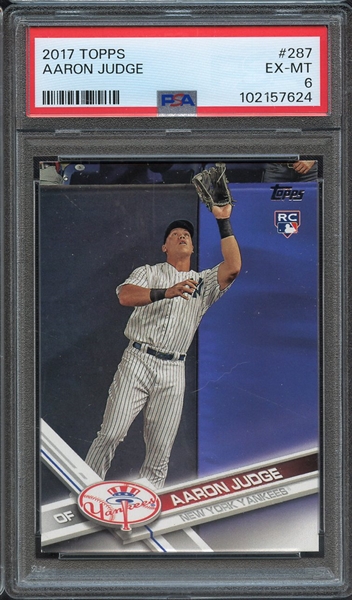 2017 TOPPS 287 AARON JUDGE PSA EX-MT 6