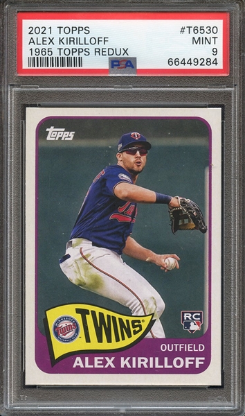 2021 TOPPS 1965 TOPPS REDUX T6530 ALEX KIRILLOFF 1965 TOPPS REDUX PSA MINT 9