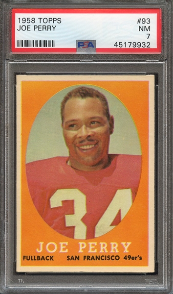 1958 TOPPS 93 JOE PERRY PSA NM 7