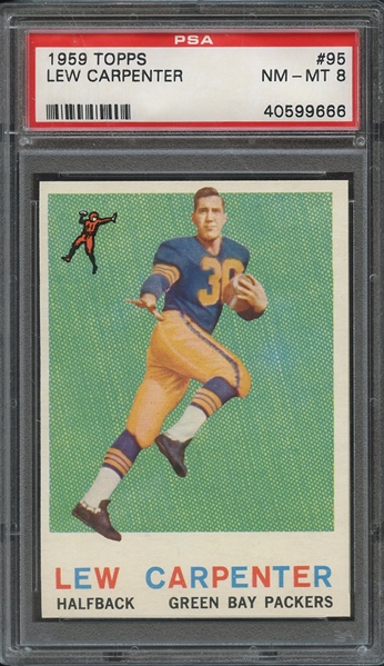 1959 TOPPS 95 LEW CARPENTER PSA NM-MT 8