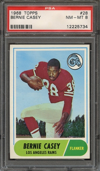 1968 TOPPS 28 BERNIE CASEY PSA NM-MT 8