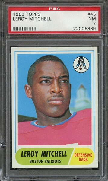 1968 TOPPS 45 LEROY MITCHELL PSA NM 7