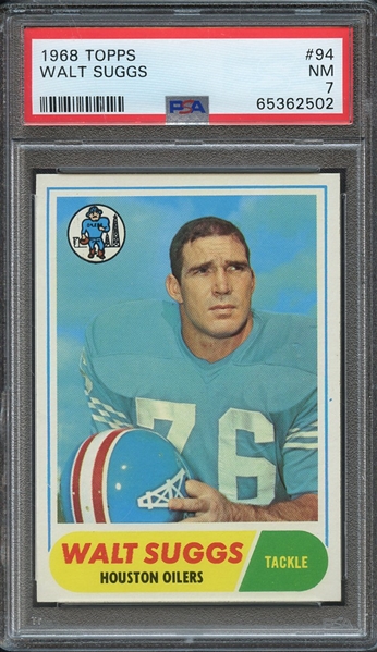 1968 TOPPS 94 WALT SUGGS PSA NM 7