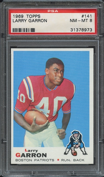 1969 TOPPS 141 LARRY GARRON PSA NM-MT 8