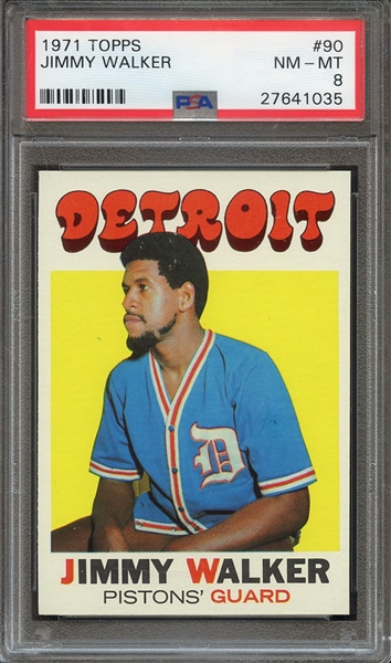 1971 TOPPS 90 JIMMY WALKER PSA NM-MT 8