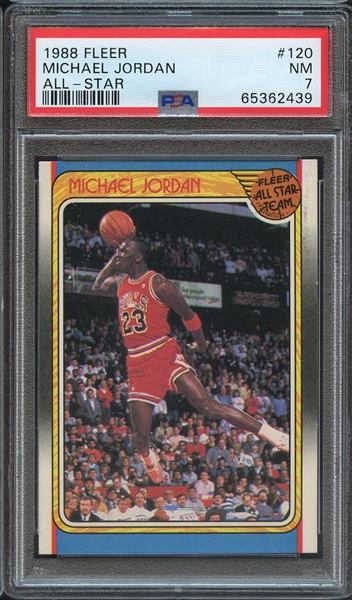 1988 FLEER 120 MICHAEL JORDAN ALL-STAR PSA NM 7