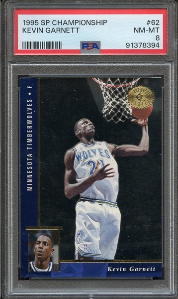 1995 SP CHAMPIONSHIP 62 KEVIN GARNETT PSA NM-MT 8