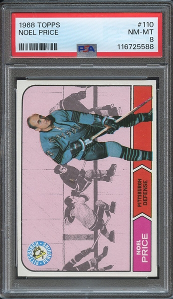 1968 TOPPS 110 NOEL PRICE PSA NM-MT 8