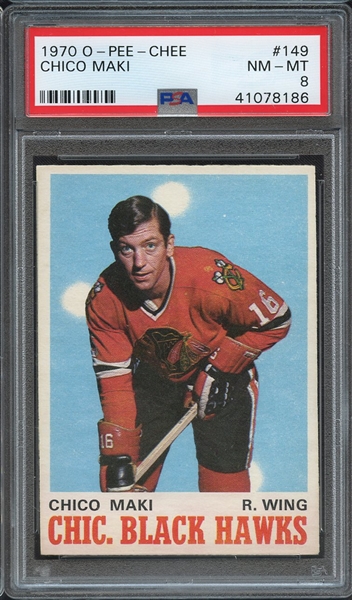 1970 O-PEE-CHEE 149 CHICO MAKI PSA NM-MT 8