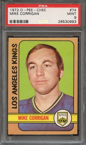 1972 O-PEE-CHEE 74 MIKE CORRIGAN PSA MINT 9