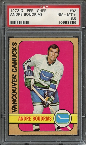 1972 O-PEE-CHEE 93 ANDRE BOUDRIAS PSA NM-MT+ 8.5