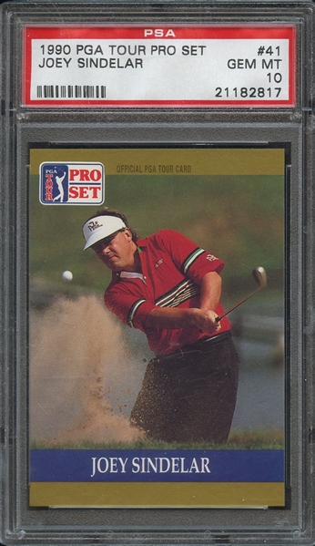 1990 PRO SET PGA TOUR 41 JOEY SINDELAR PSA GEM MT 10