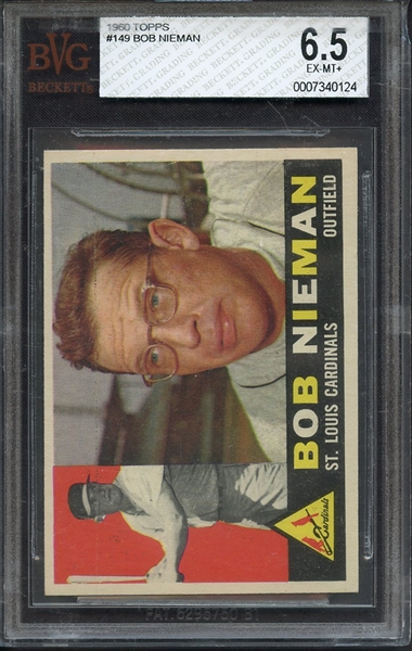 1960 TOPPS 149 BOB NIEMAN BVG EX-MT+ 6.5