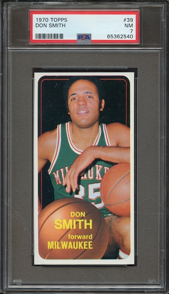 1970 TOPPS 39 DON SMITH PSA NM 7