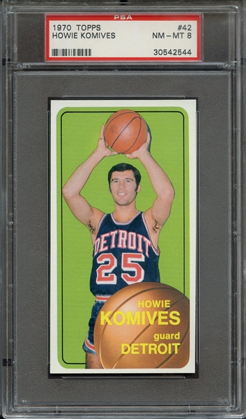 1970 TOPPS 42 HOWIE KOMIVES PSA NM-MT 8