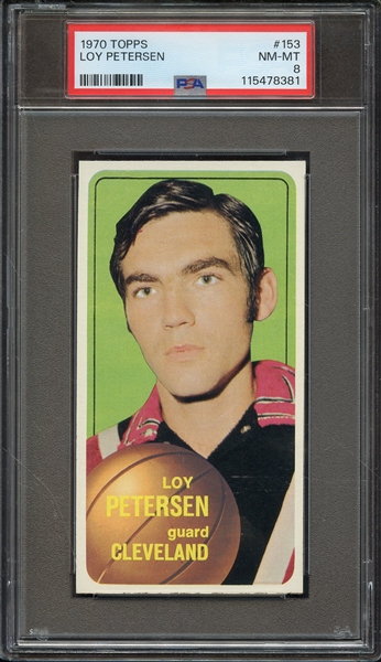 1970 TOPPS 153 LOY PETERSEN PSA NM-MT 8