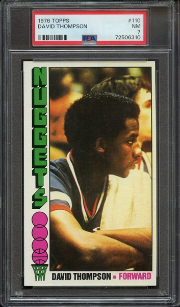 1976 TOPPS 110 DAVID THOMPSON PSA NM 7