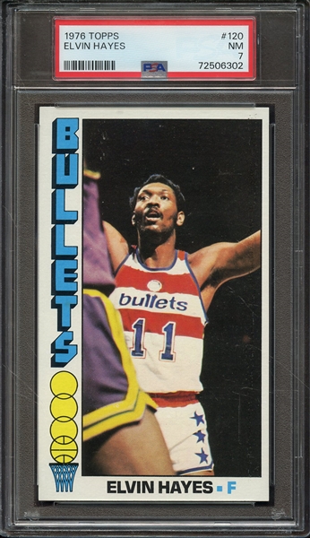 1976 TOPPS 120 ELVIN HAYES PSA NM 7
