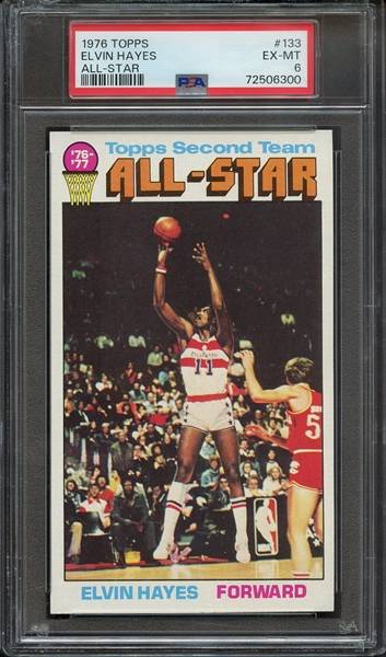 1976 TOPPS 133 ELVIN HAYES ALL-STAR PSA EX-MT 6