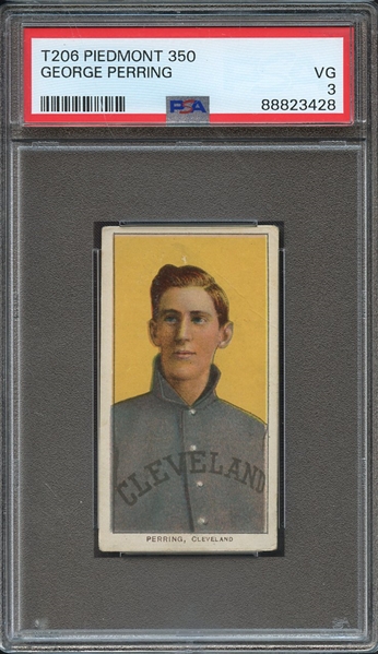 1909-11 T206 PIEDMONT 350 GEORGE PERRING PSA VG 3