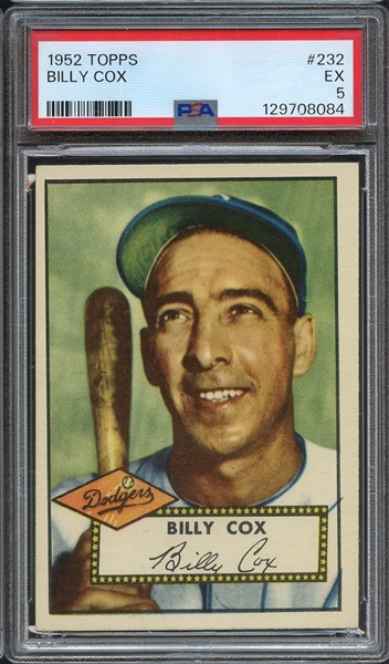 1952 TOPPS 232 BILLY COX PSA EX 5