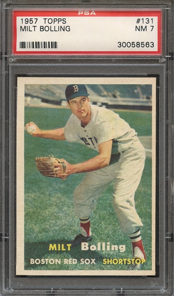 1957 TOPPS 131 MILT BOLLING PSA NM 7