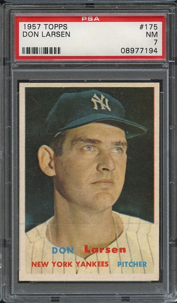 1957 TOPPS 175 DON LARSEN PSA NM 7