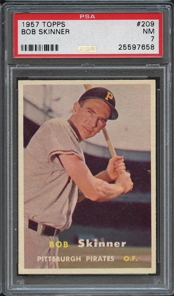 1957 TOPPS 209 BOB SKINNER PSA NM 7