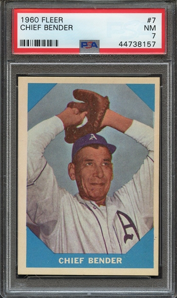 1960 FLEER 7 CHIEF BENDER PSA NM 7