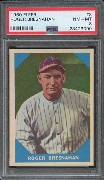 1960 FLEER 8 ROGER BRESNAHAN PSA NM-MT 8