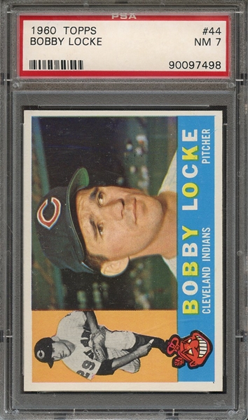 1960 TOPPS 44 BOBBY LOCKE PSA NM 7