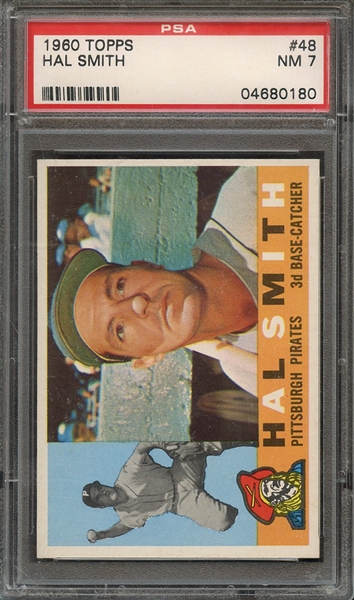 1960 TOPPS 48 HAL SMITH PSA NM 7