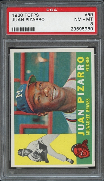 1960 TOPPS 59 JUAN PIZARRO PSA NM-MT 8