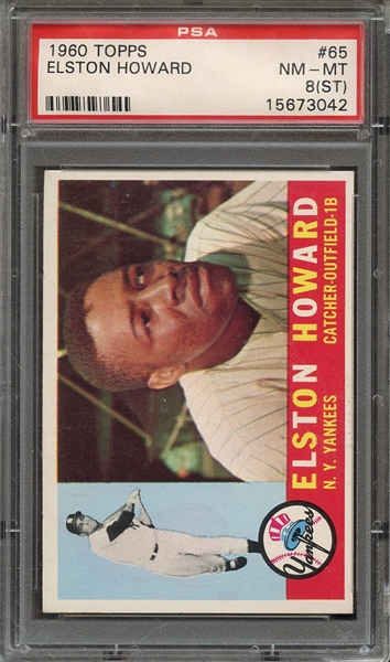 1960 TOPPS 65 ELSTON HOWARD PSA NM-MT 8 (ST)