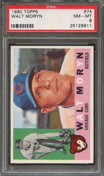 1960 TOPPS 74 WALT MORYN PSA NM-MT 8