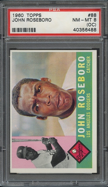 1960 TOPPS 88 JOHN ROSEBORO PSA NM-MT 8 (OC)