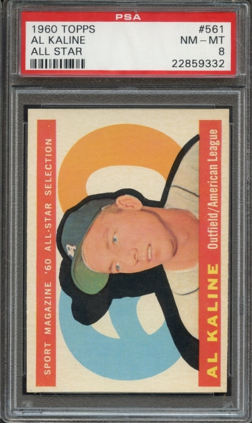 1960 TOPPS 561 AL KALINE ALL STAR PSA NM-MT 8