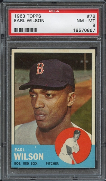 1963 TOPPS 76 EARL WILSON PSA NM-MT 8