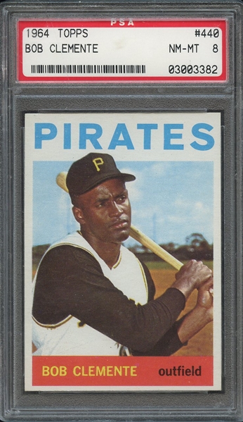 1964 TOPPS 440 BOB CLEMENTE PSA NM-MT 8