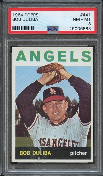 1964 TOPPS 441 BOB DULIBA PSA NM-MT 8