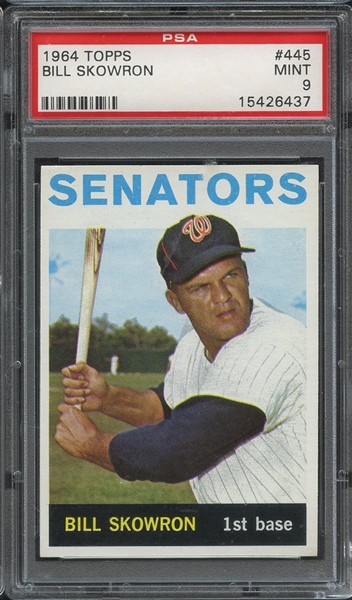 1964 TOPPS 445 BILL SKOWRON PSA MINT 9