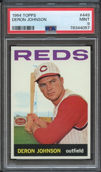 1964 TOPPS 449 DERON JOHNSON PSA MINT 9
